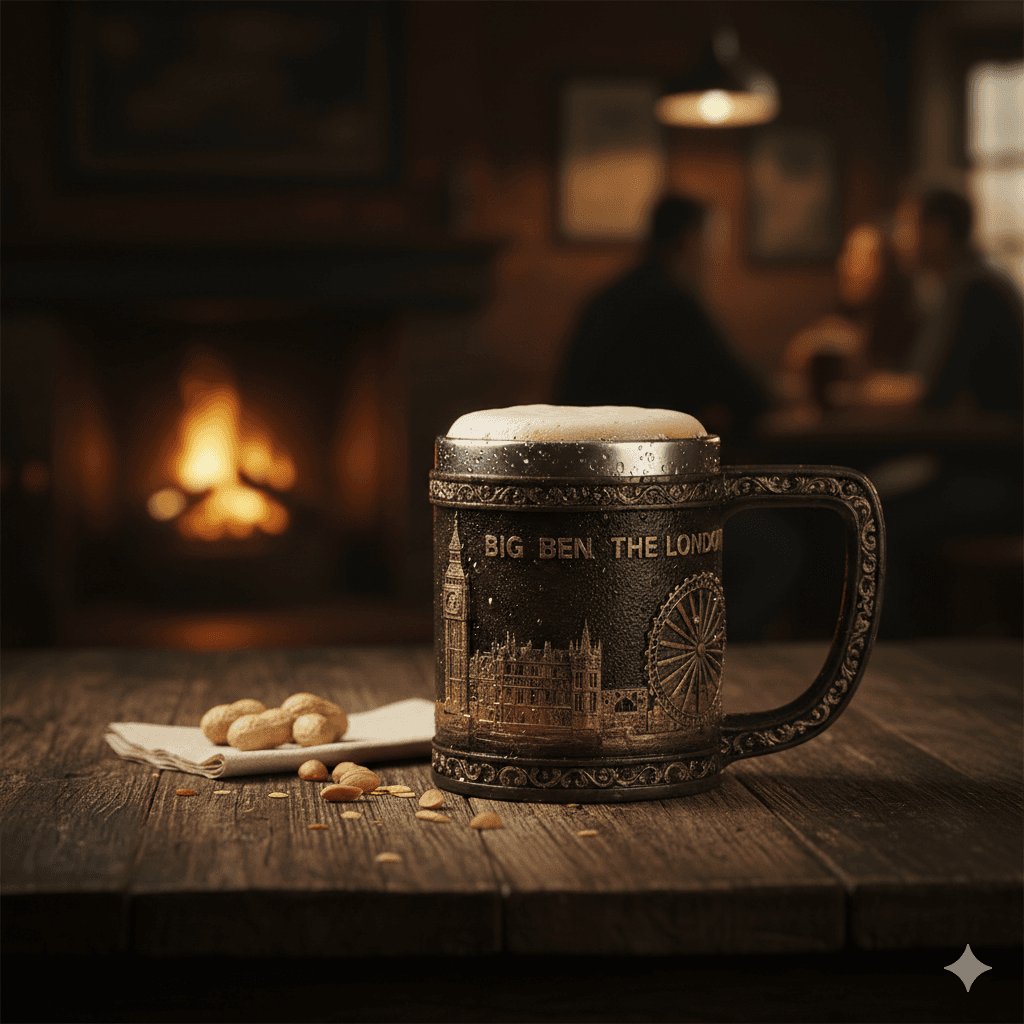 Londra Detaylı Çelik Kupa