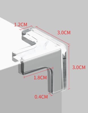 8'li Set Silikon Şeffaf Masa Kenarı Koruma Aparatı