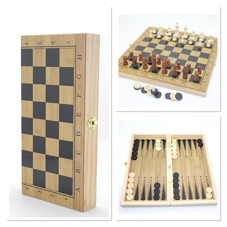 Ahşap Satranç ve Tavla Seti