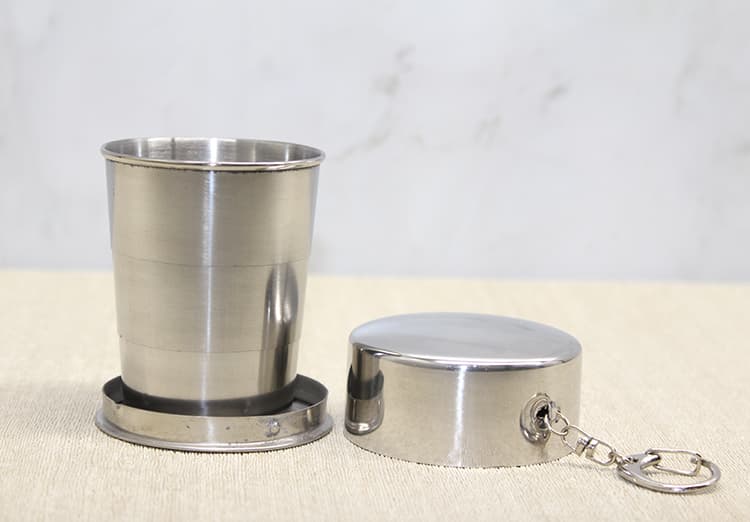 Katlanabilir Tekli Paslanmaz Çelik Shot Bardak - Model 2