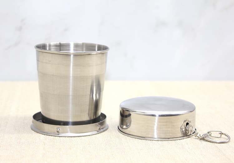 Katlanabilir Tekli Paslanmaz Çelik Shot Bardak - Model 1