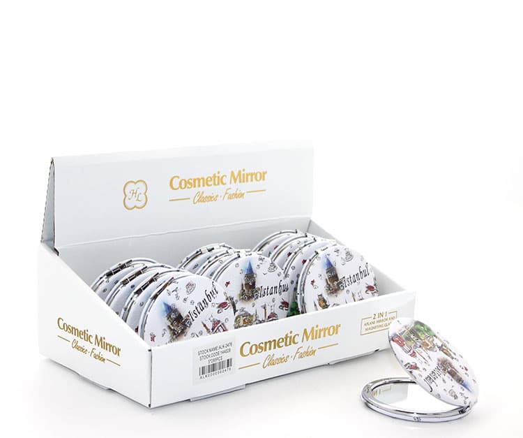 Taşlı İstanbul Tasarımı El Aynası İnce Model 20