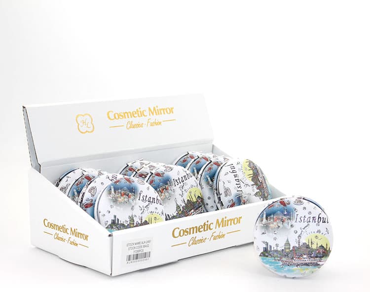 Taşlı İstanbul Tasarımı El Aynası Kalın Model 4