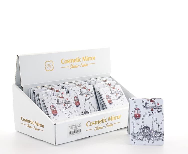 Taşlı İstanbul Tasarımı El Aynası İnce Model 8