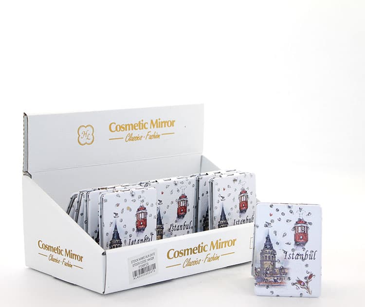 Taşlı İstanbul Tasarımı El Aynası İnce Model 9