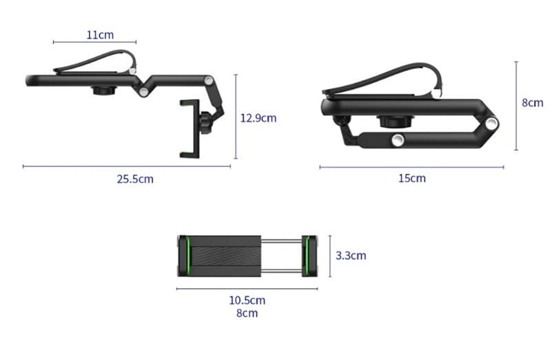 1080° Dönebilen Çok Fonksiyonlu Telefon Tutucu