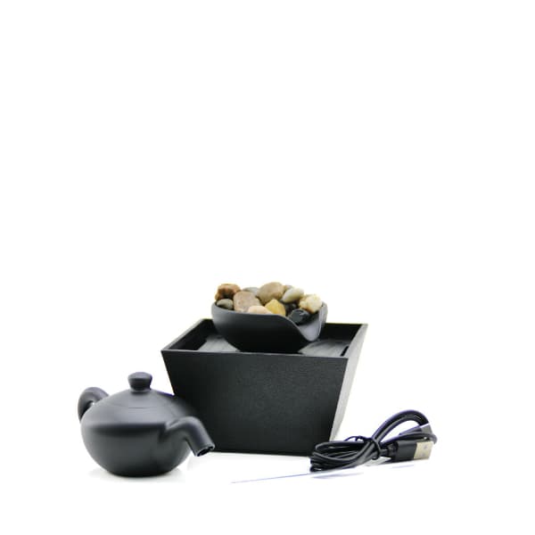 LED Demlik Tasarımlı Şelale Süs Havuzu