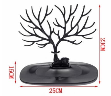 Geyik Tasarımlı Takı Standı Siyah