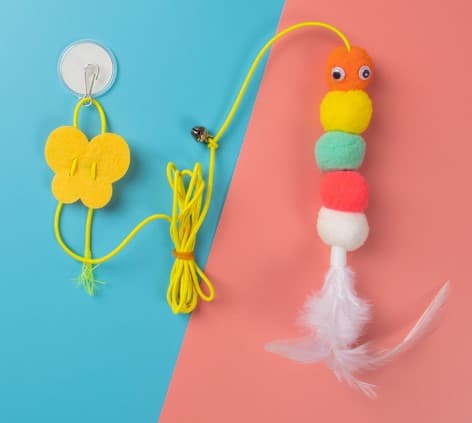 Elastik Yapışkanlı Kedi Oyun Oltası