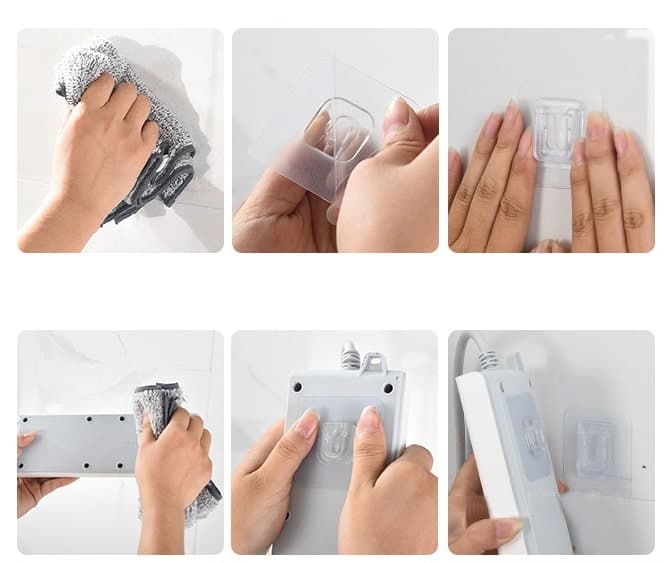 Geçmeli Klips Eşya Sabitleme Askısı 6lı Set