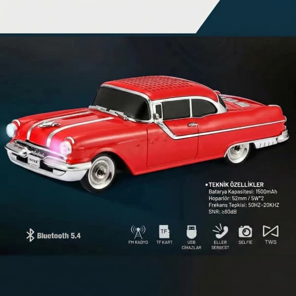 Pontiac Klasik Araba Tasarımlı Bluetooth Hoparlör