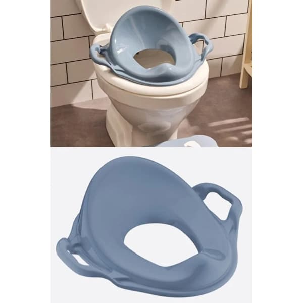 Mavi Kulplu Çocuk Klozet Adaptörü